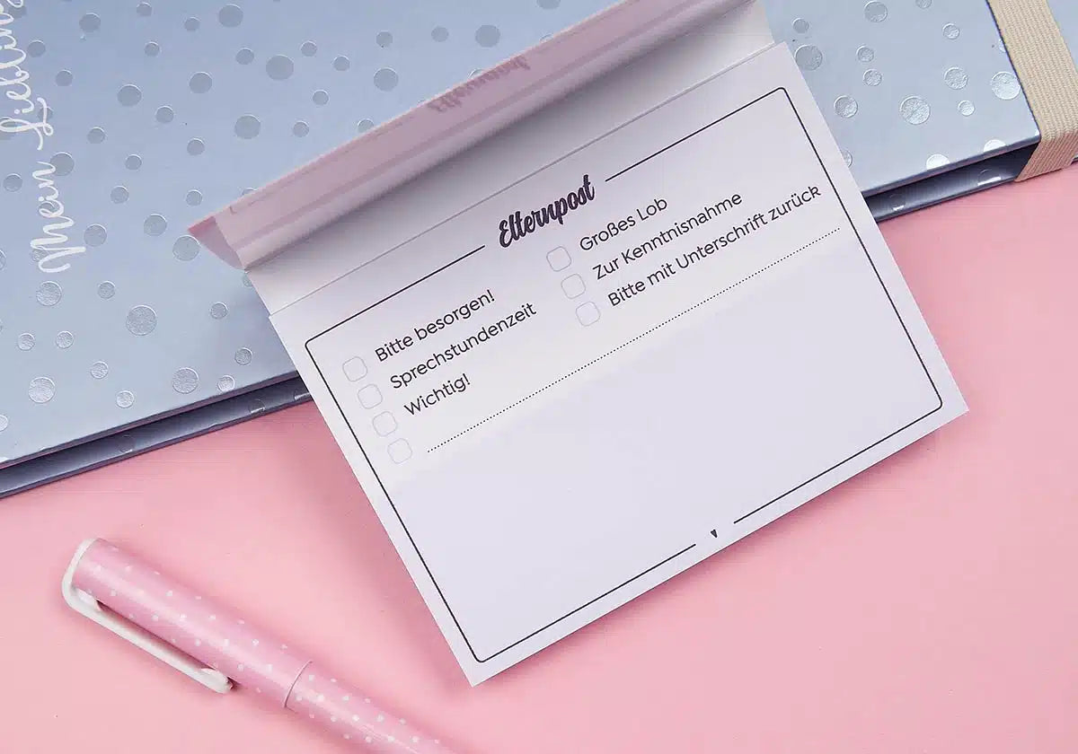 Haftnotizblock zur besseren Elternkommunikation für Lehrerinnen und Lehrer