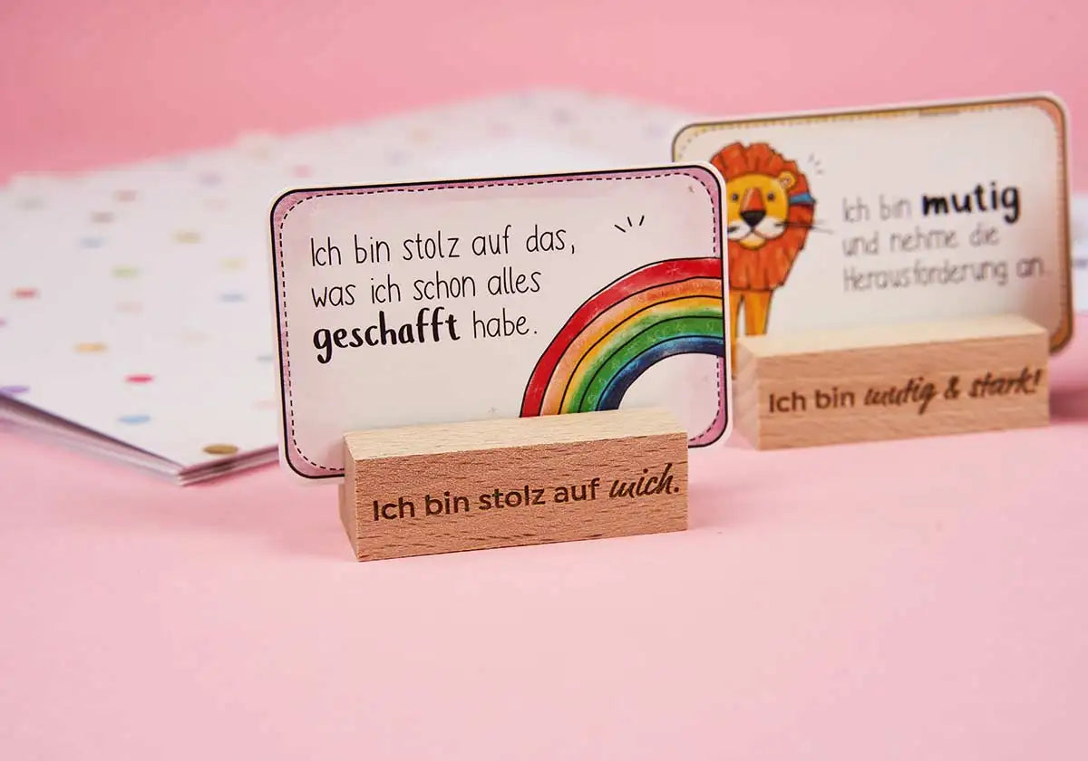 Kartenhalter kurz – mit schönen Affirmationen - amoedo – Schöne Papeterie