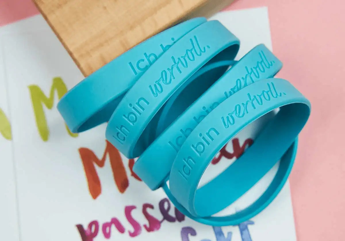 Silikonarmbänder für Kinder und Jugendliche mit Affirmationen und Motivation