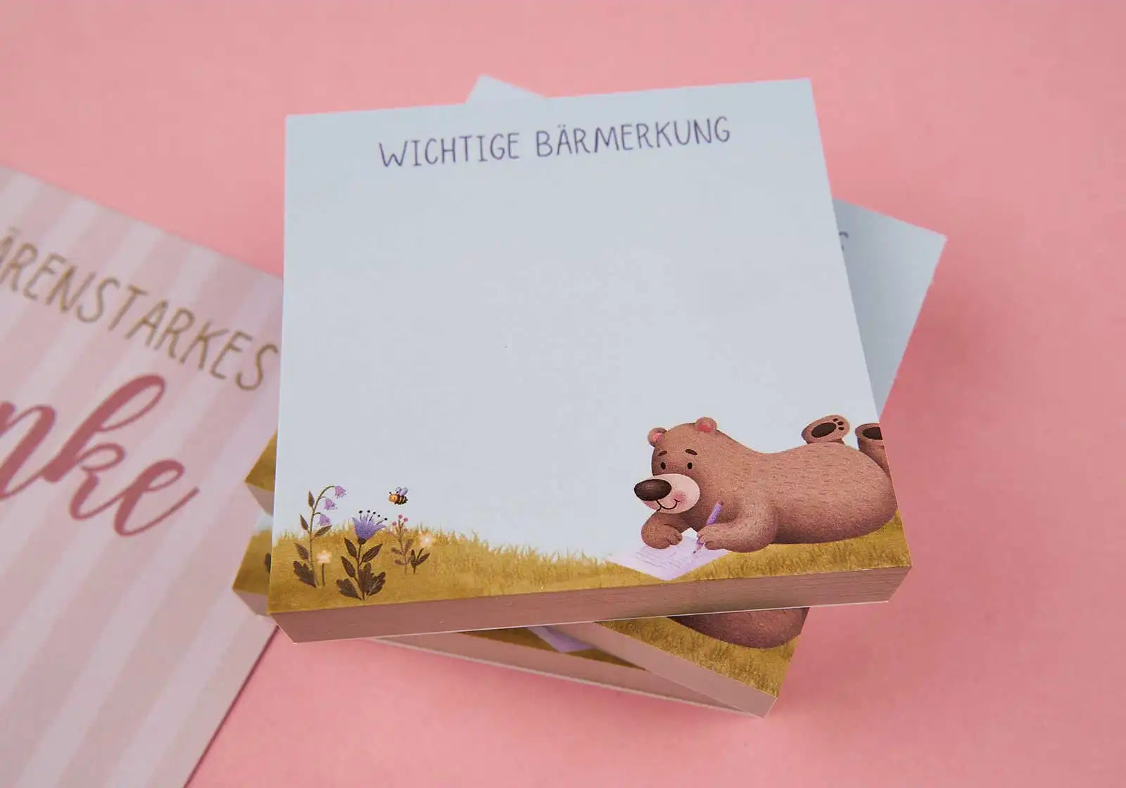 Haftnotizblock »Wichtige Bärmerkung« – Bär
