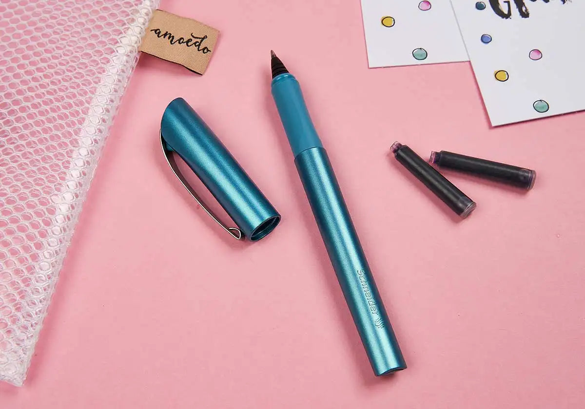 Tintenroller für Lehrkräfte in metallic-petrol