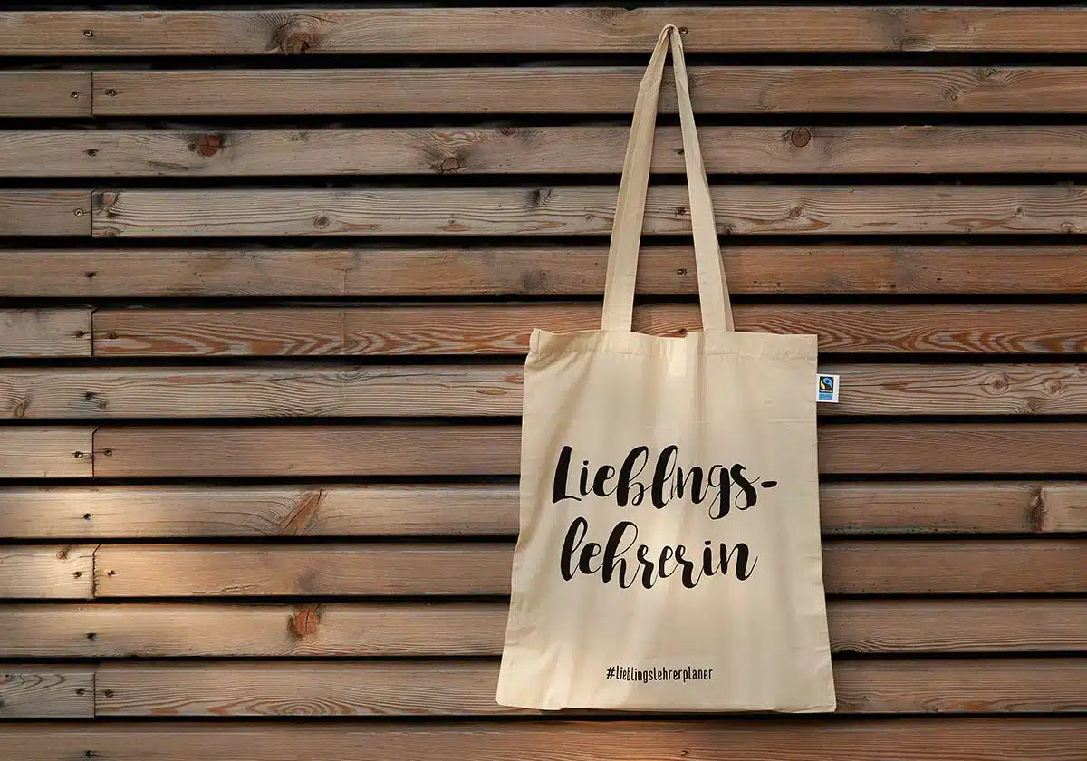 Stofftasche »Lieblingslehrerin« Bio-Fairtrade - amoedo – Schöne Papeterie