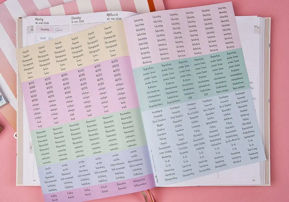 Stickerbogen A4 »Sticker« SJ 25/26 - amoedo – Schöne Papeterie