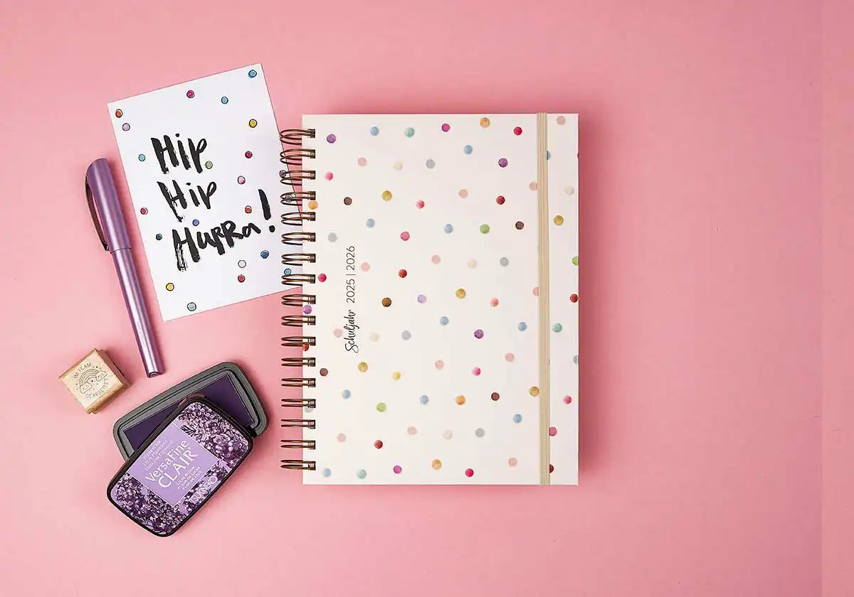 A5+ Ringbuch – Lieblingslehrerplaner 2025/2026 »Konfettitraum« - amoedo – Schöne Papeterie