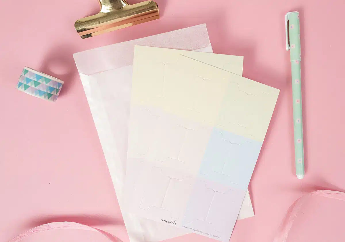 Taben »Markier mich« – pastell hell, blanko-groß - amoedo – Schöne Papeterie