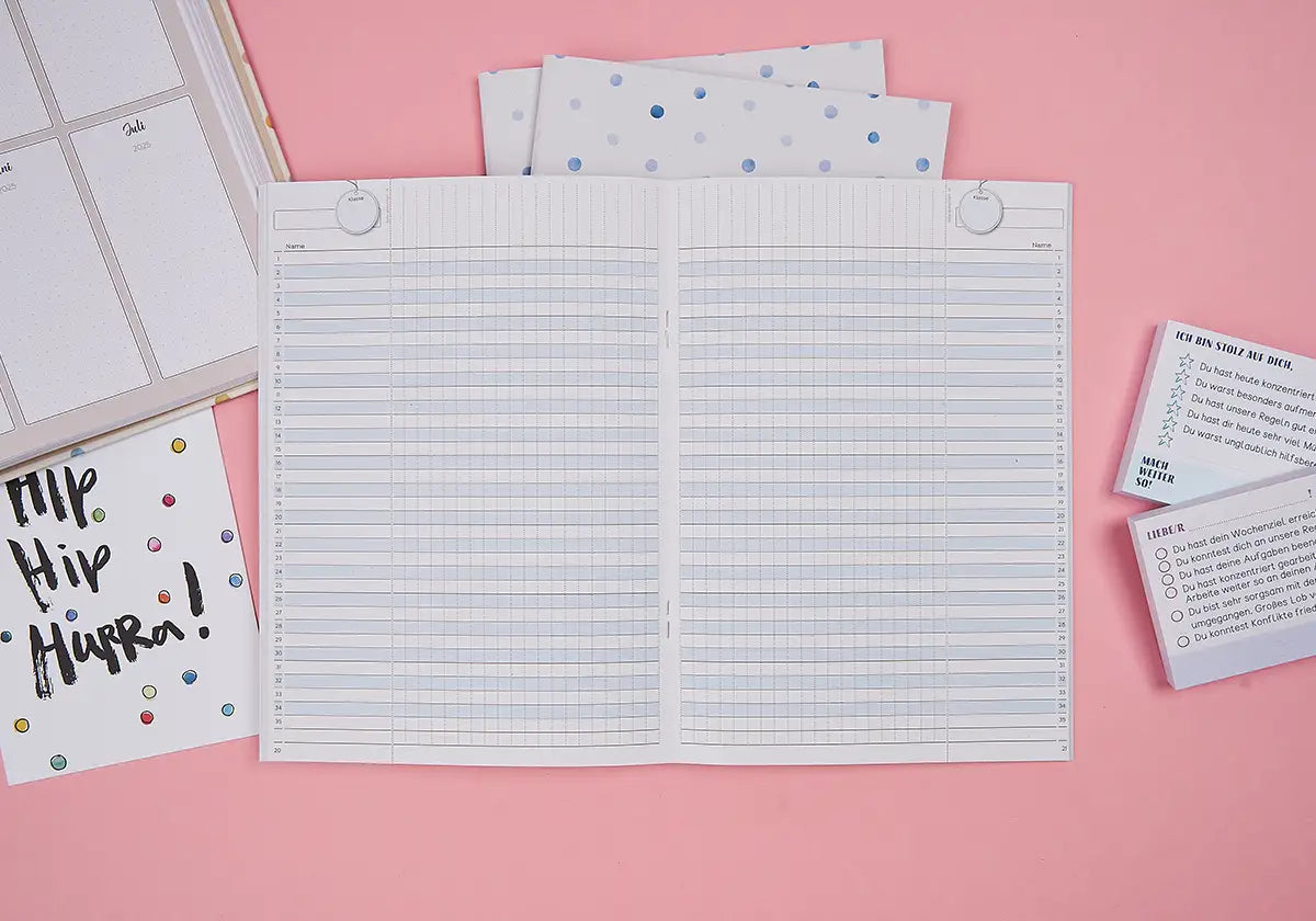 Neues Design – Listenheft/Notenheft Din A5 »Gut gemacht!« - amoedo – Schöne Papeterie