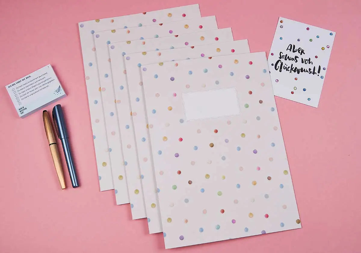 Ordnungsmappen »Konfettitraum« 5er Set zum Abheften - amoedo – Schöne Papeterie