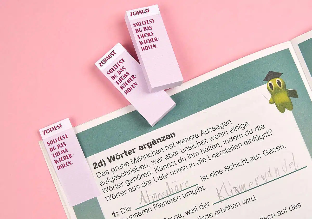 Haftnotizblock »Zuhause solltest du das Thema wiederholen.« - amoedo – Schöne Papeterie