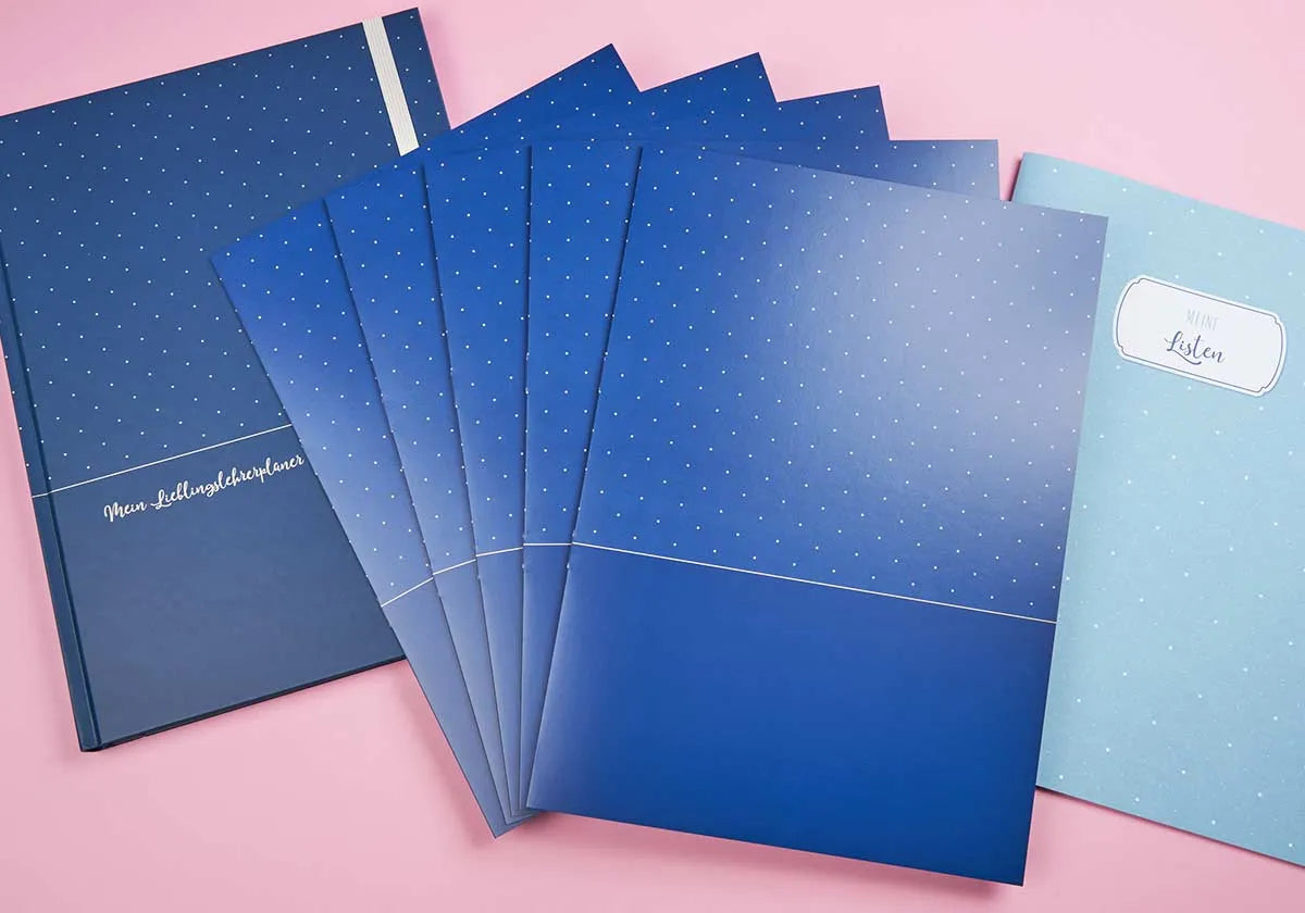 Ordnungsmappen »Nachthimmel« 5er Set zum Abheften - amoedo – Schöne Papeterie