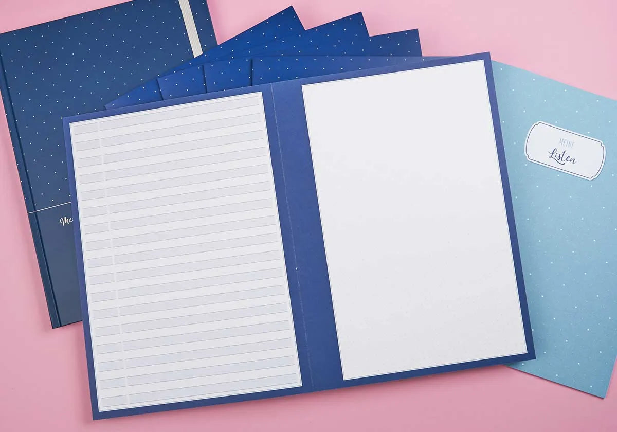 Ordnungsmappen »Nachthimmel« 5er Set zum Abheften - amoedo – Schöne Papeterie