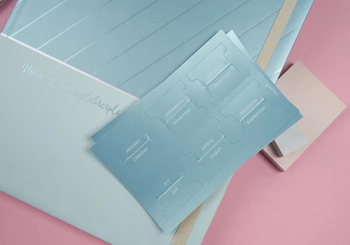 Monatstaben »Markier mich« – petrolmetallic, groß - amoedo – Schöne Papeterie