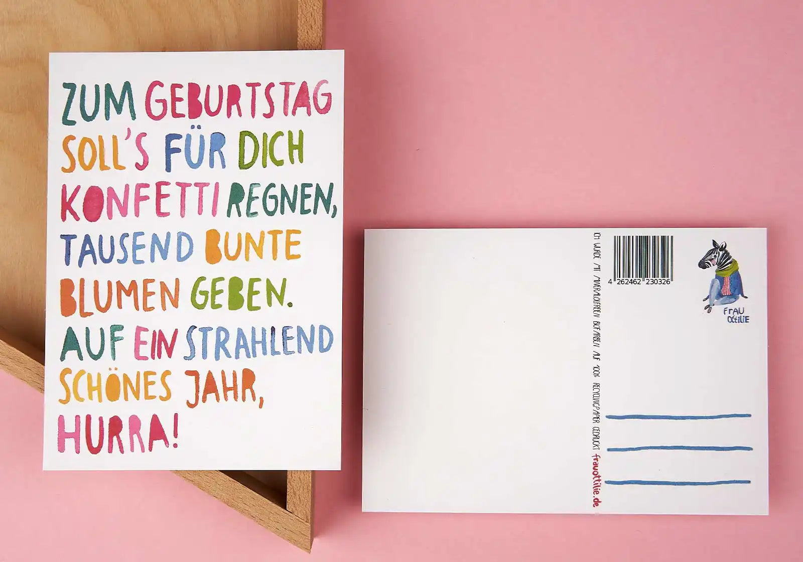 Postkarte Frau Ottilie – Zum Geburtstag