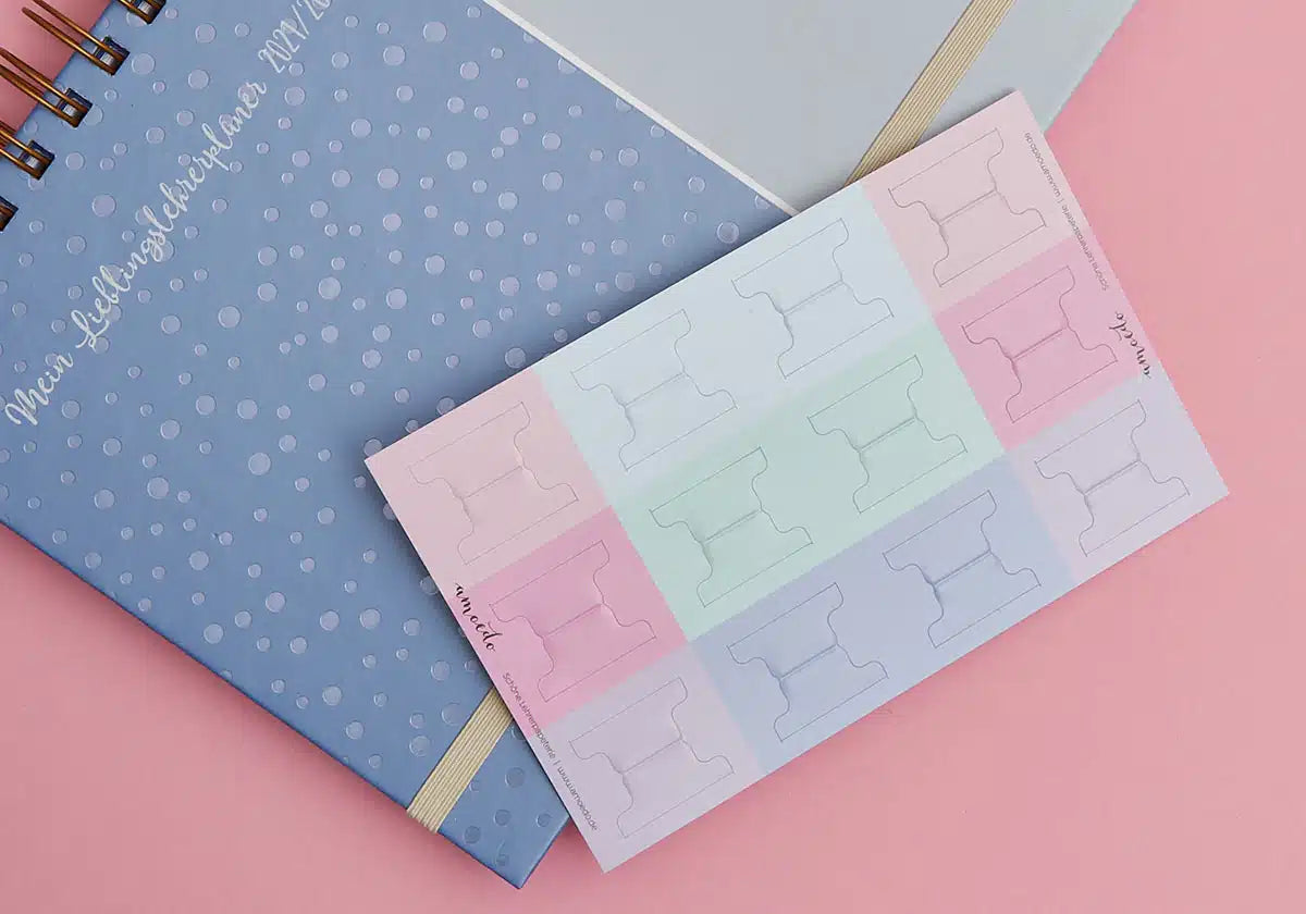 Taben »Markier mich« – pastell-dunkel, blanko-klein - amoedo – Schöne Papeterie