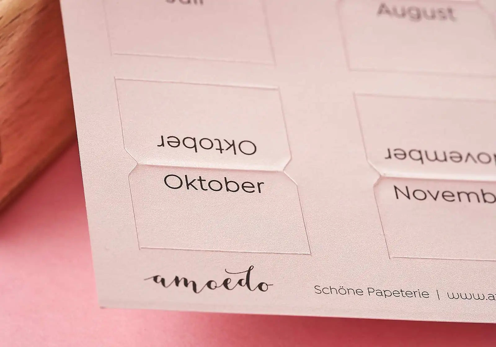 Monatstaben »Markier mich« – rosé-metallic, klein (neue Form) - amoedo – Schöne Papeterie