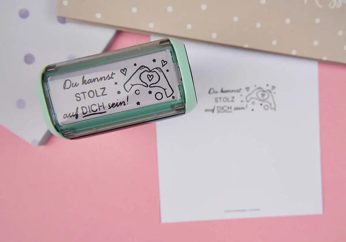 »Du kannst stolz auf dich sein!« – Selbstfärber Printy 4912 - amoedo – Schöne Papeterie