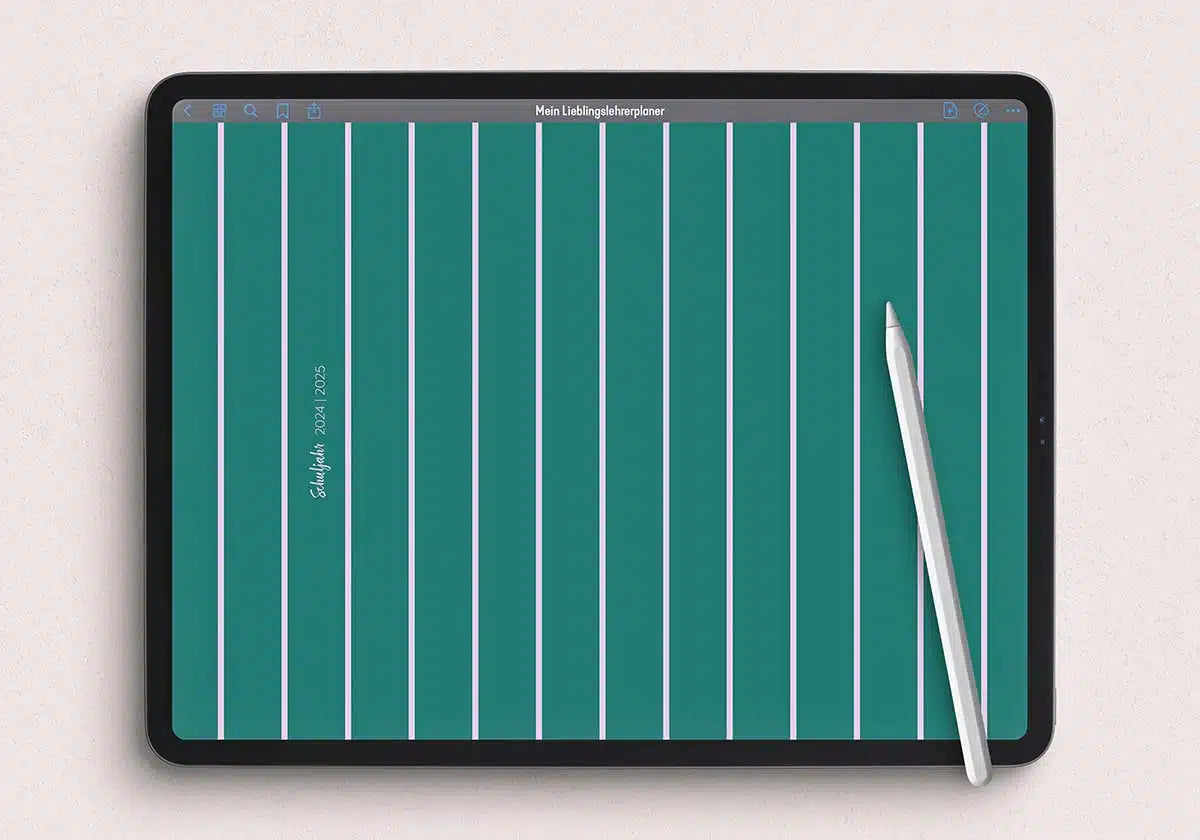 Digitaler Lehrerkalender für dein Tablet, ideal nutzbar mit Stift für eine effektive Unterrichtsplanung