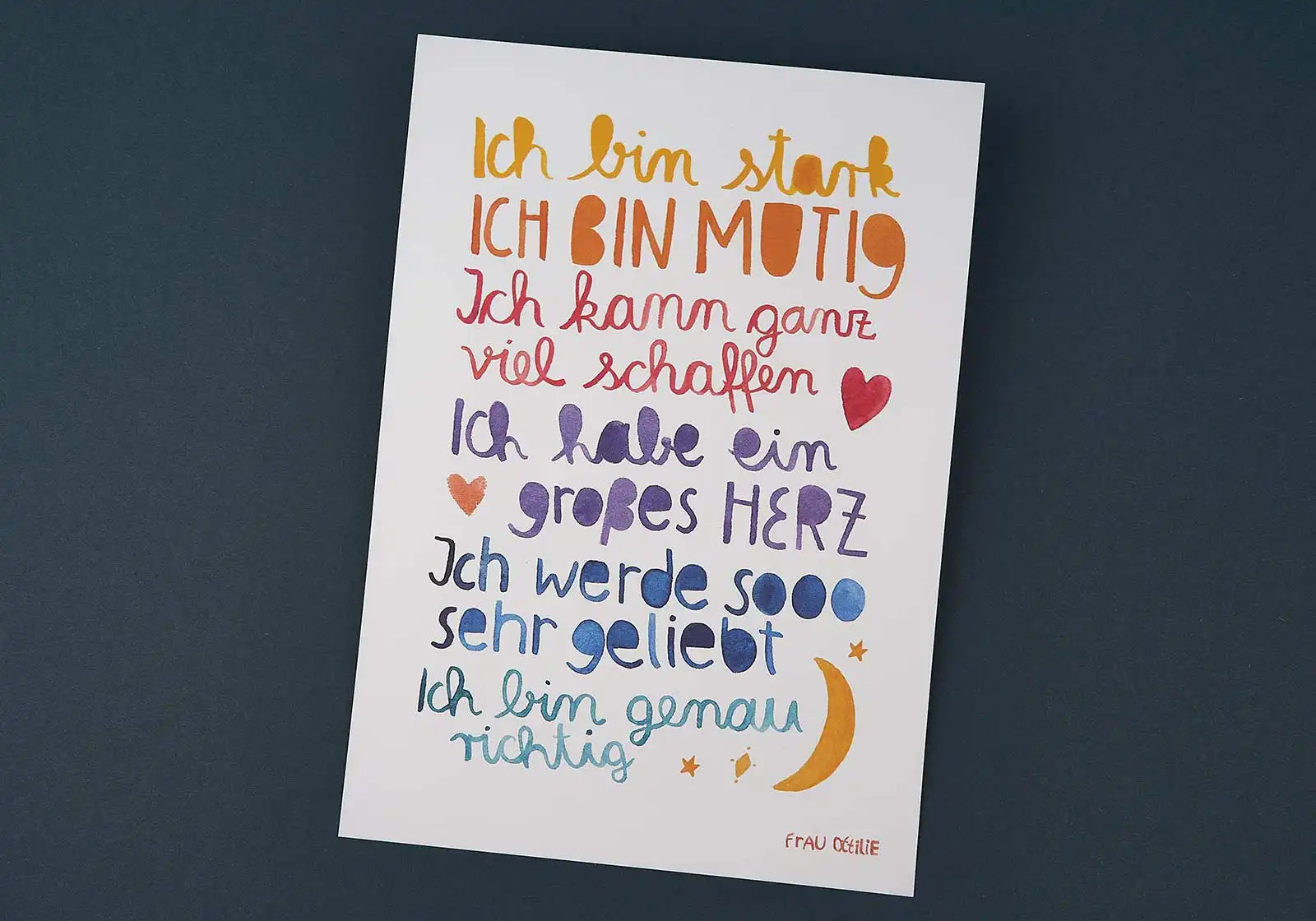 Affirmationsposter – Positive Gedanken für jeden Tag – A4 Print