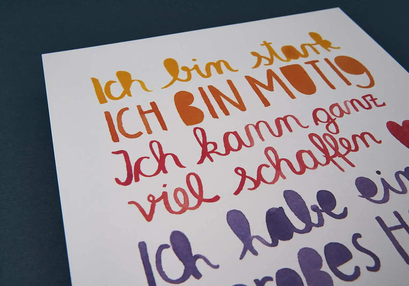 Affirmationsposter – Positive Gedanken für jeden Tag – A4 Print