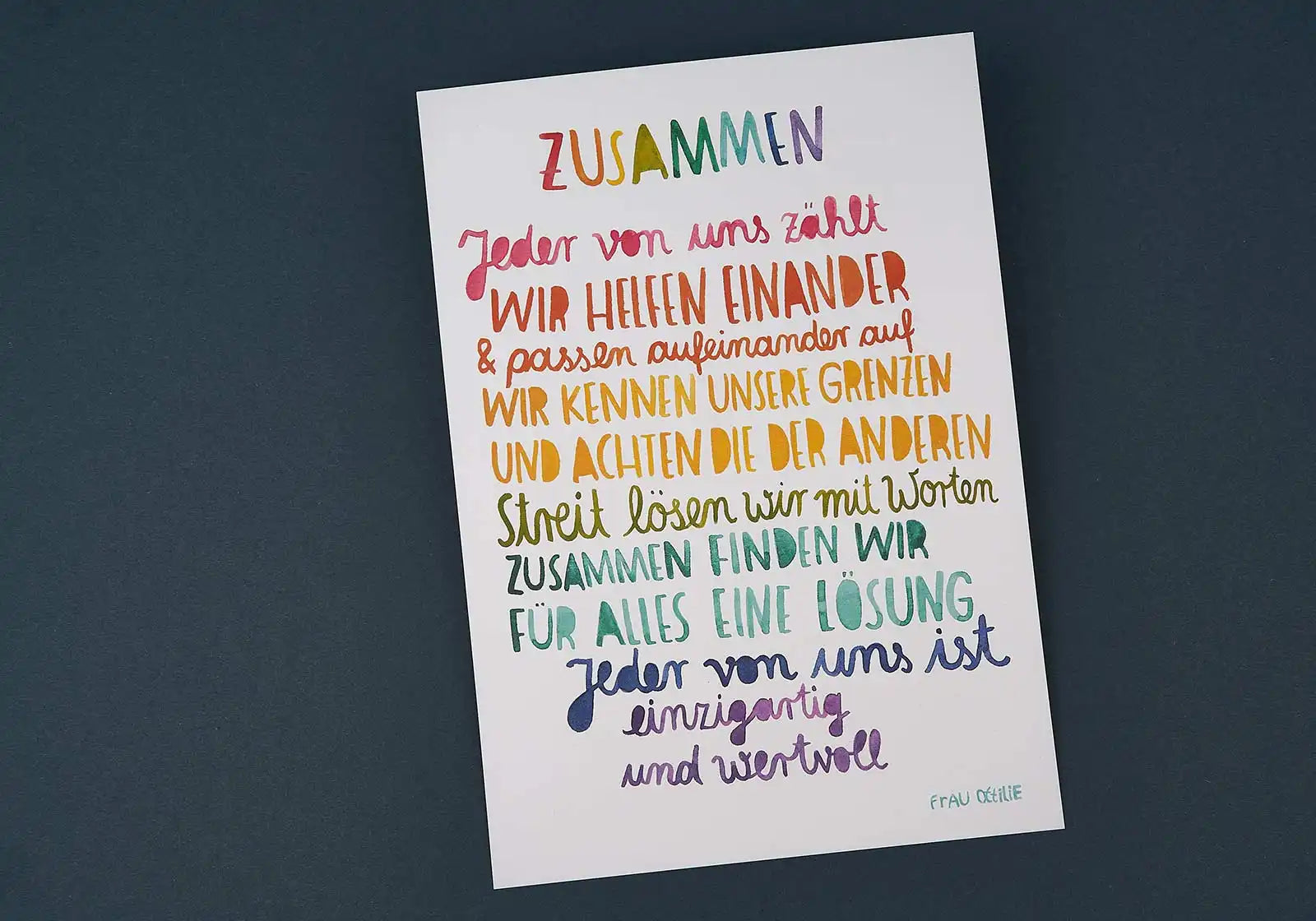 Affirmationsposter „Zusammen“ – A4 Print