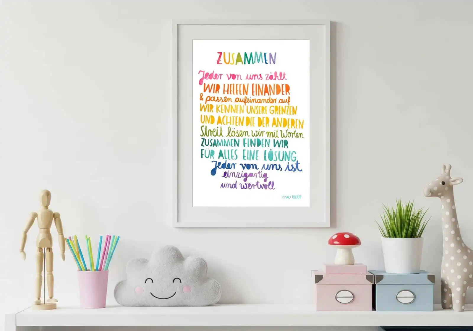 Affirmationsposter „Zusammen“ – A4 Print