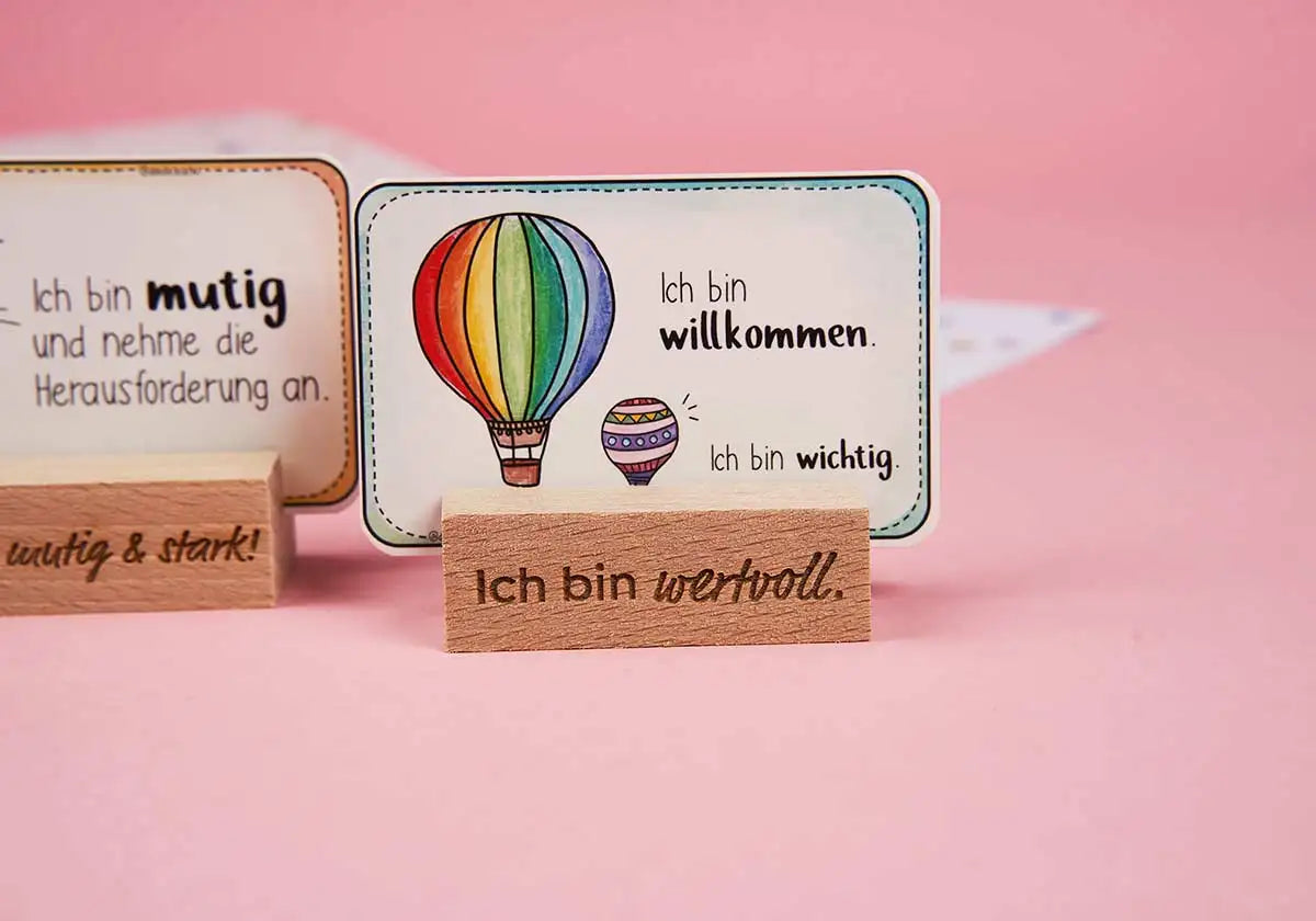 Kartenhalter kurz – mit schönen Affirmationen - amoedo – Schöne Papeterie