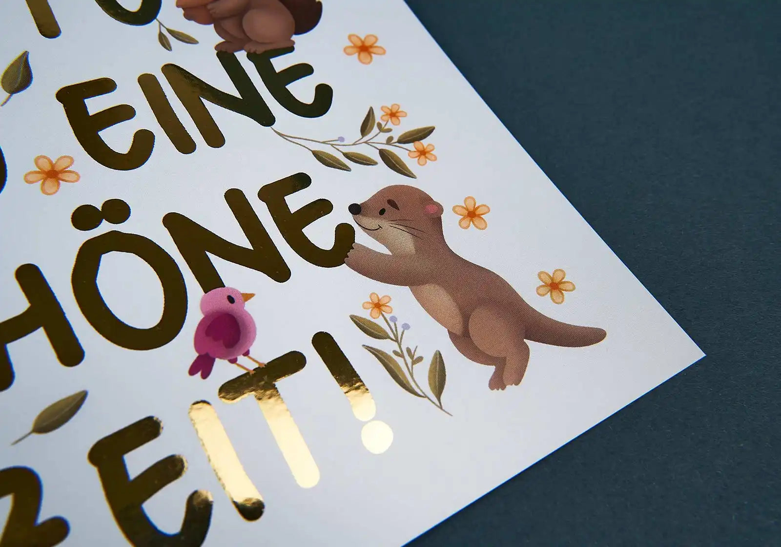 A4-Poster »Ich bin klug, ich bin bereit« – Waldtiere