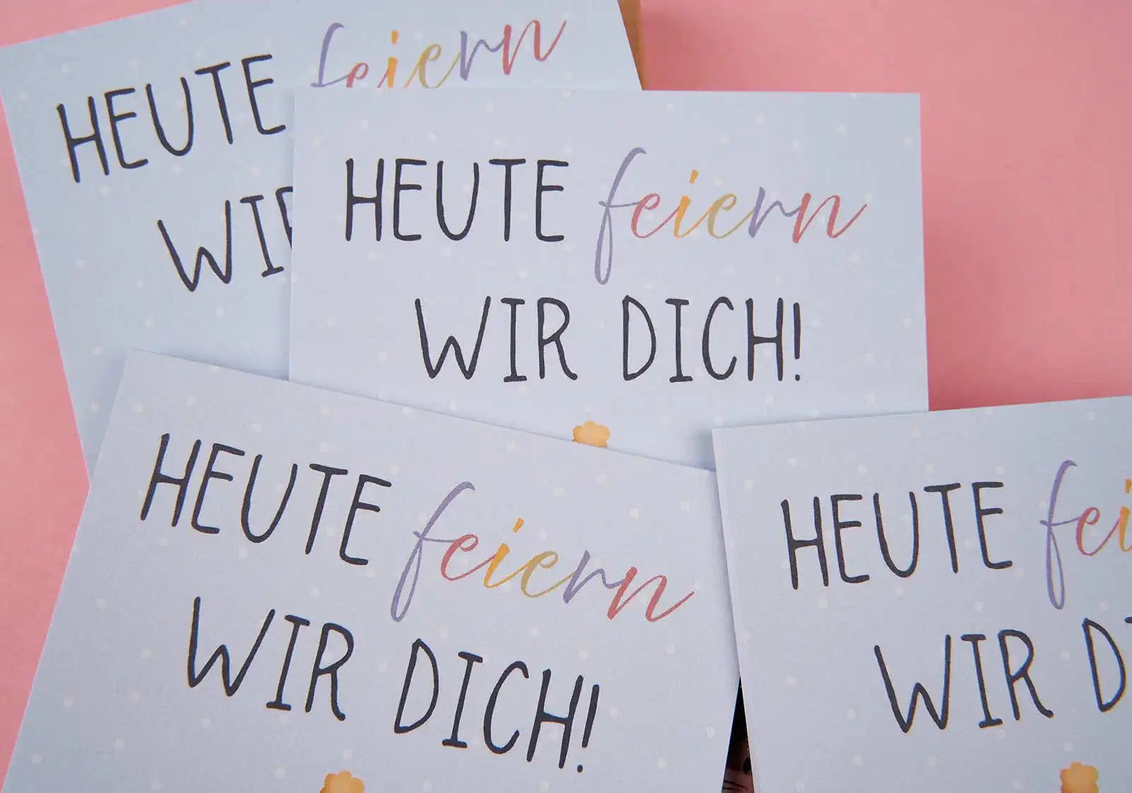 Postkarte »Heute feiern wir dich!« – Bär, Maus & Otter