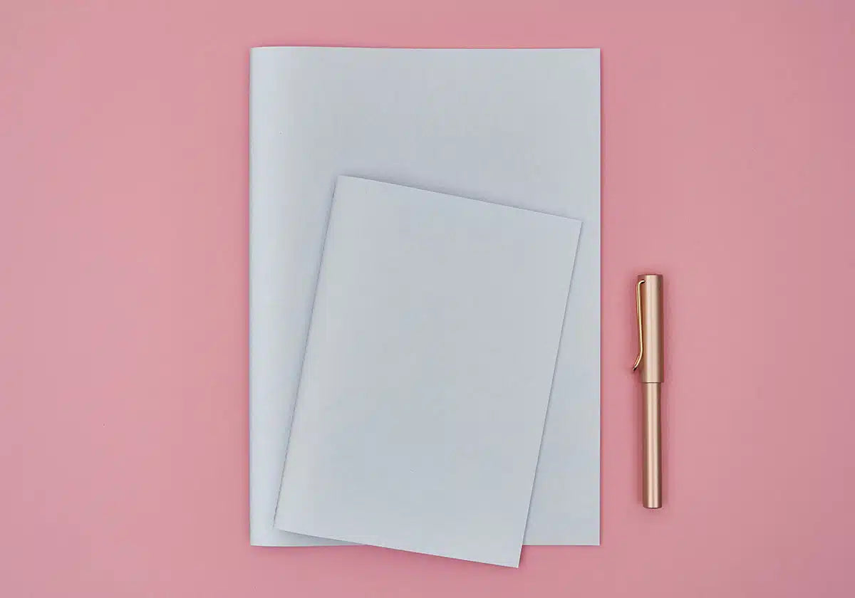 Wunderschönes Notizheft mit 40 Seiten, Gmund-Papier und Steppstichheftung