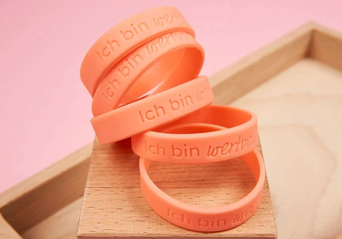 Geschenkidee für Kinder und Jugendliche Silikonarmband mit Motivation