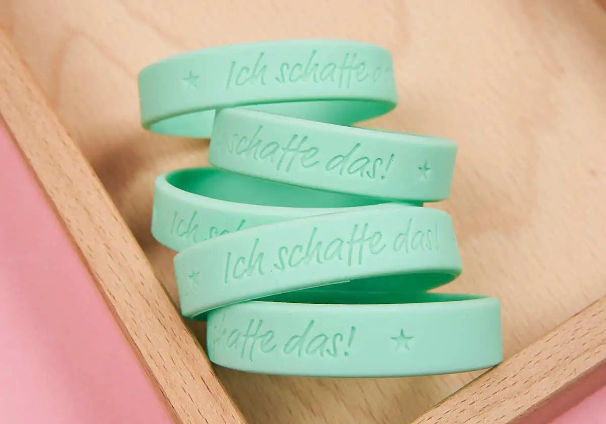 Ich schaffe das – Silikonarmband für Kinder und Jugendliche, ideal als Geschenk