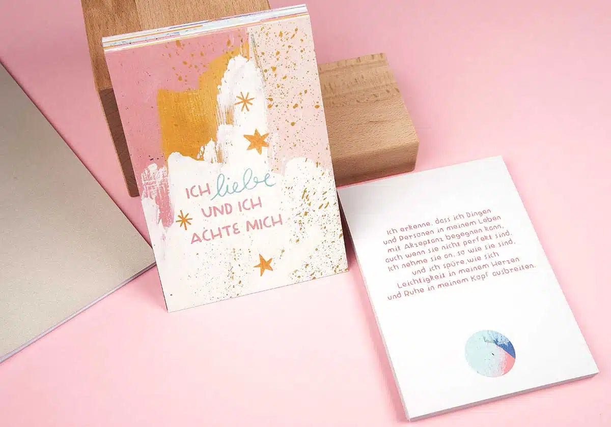 Schöne Affirmationskarten für Erwachsene mit vielen schönen Sprüchen und Texten im Postkartenformat