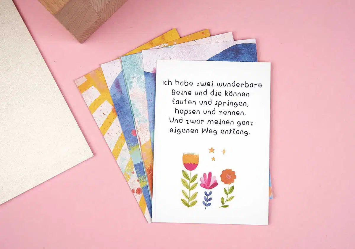 Tolle Affirmationskarten von Frau Ottilie im Postkartenformat für Kinder und Jugendliche – ideal als Geschenk