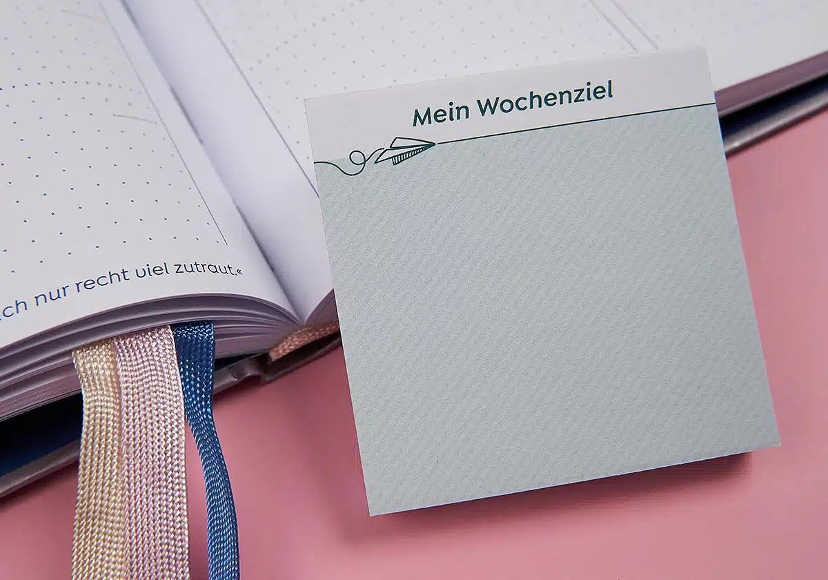 Haftnotizblock »Wochenziel« - amoedo – Schöne Papeterie