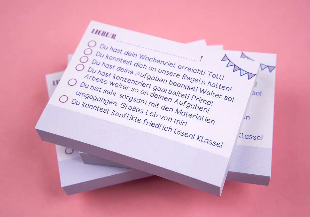 Haftnotizblock »Wochenlob« - amoedo – Schöne Papeterie