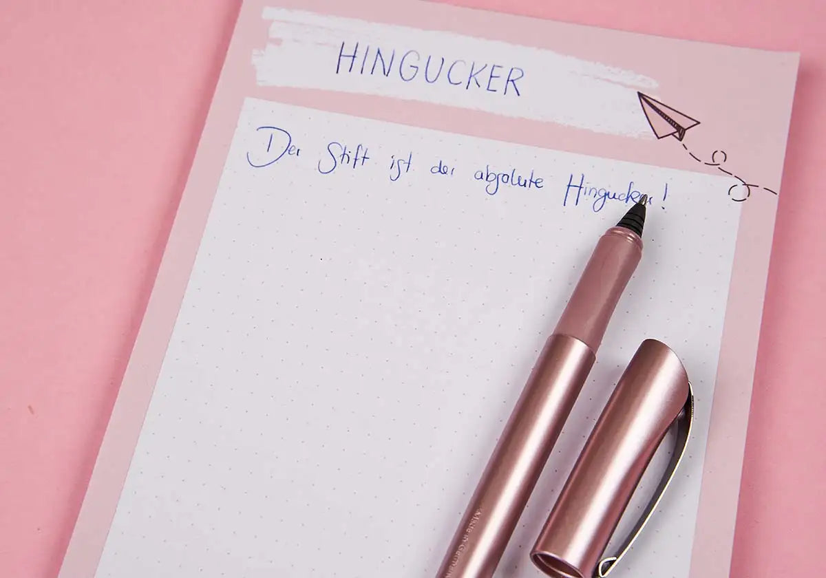 »Hingucker« Tintenroller rosé - amoedo – Schöne Papeterie