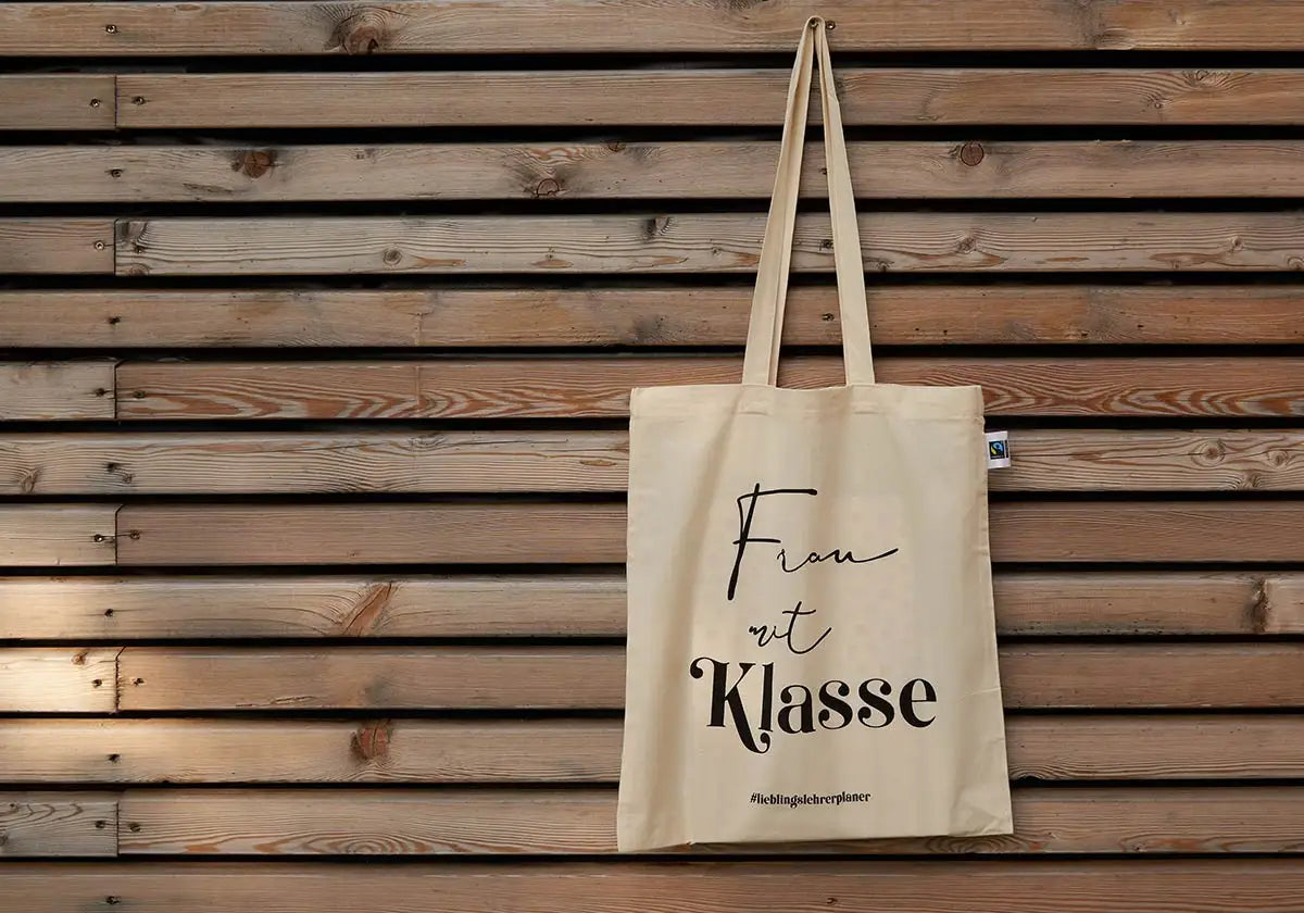 Stofftasche »Frau mit Klasse« Bio-Fairtrade - amoedo – Schöne Papeterie