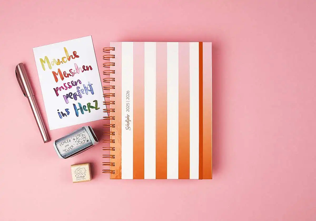 SKYDUE Kalender Ringbuch A5 - September 2025 Bis Dezember 2026