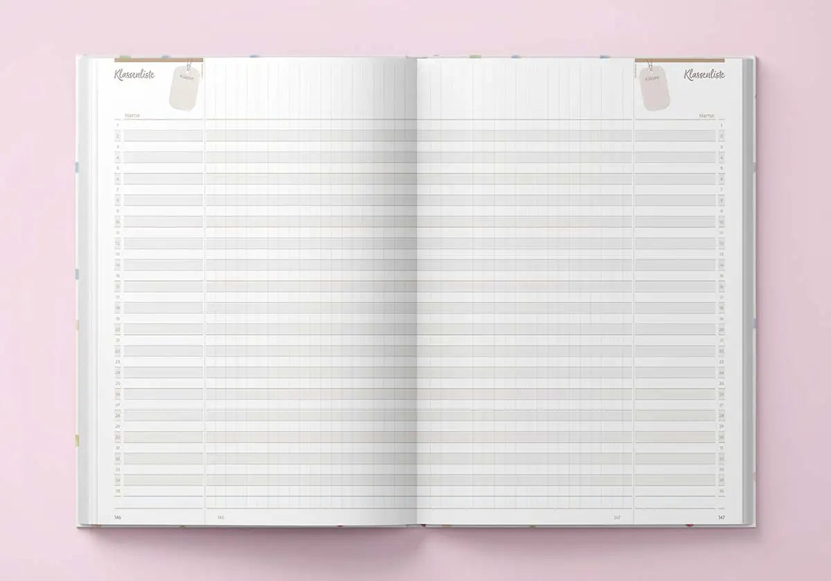 Lehrerplaner und Lehrerkalender in A4 und A5 mit vielen Listen und Klassenlisten