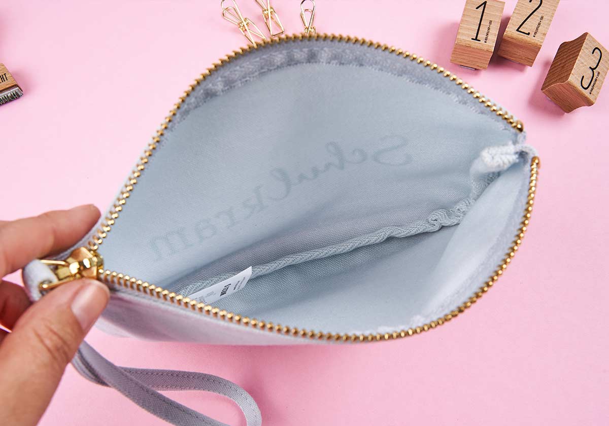 Mäppchen »Schulkram« blau – 100% Organic Cotton (Kopie) - amoedo – Schöne Papeterie